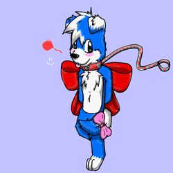  1:1 2012 accessory anthro big_bow biped black_nose blep blue_body blue_ears blue_eyes blue_fur blue_hair blush border_collie bow_(feature) bow_accessory bow_in_back bow_ribbon canid canine canis collar collie digitigrade dipstick_ears dipstick_tail domestic_dog ear_markings floppy_ears fur furgonomics gao_(gaokun) gaokun glistening_heart hair heart_reaction heart_symbol herding_dog hybrid leash looking_aside male mammal markings multicolored_body multicolored_ears multicolored_fur multicolored_hair nordic_sled_dog nude one_leg_up pastoral_dog pink_bow purple_background raised_leg red_bow ribbons samoyed sheepdog simple_background snout solo spitz tail tail_accessory tail_bow tail_markings tail_ribbon tongue tongue_out two_tone_body two_tone_ears two_tone_fur two_tone_hair white_body white_ears white_fur white_hair 