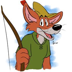  1:1 2015 anthro bleuxwolf bow_(weapon) brown_body brown_eyes brown_fur bycocket canid canine clothed clothing disney fangs fox fur hat headgear headwear hi_res holding_object holding_weapon looking_at_viewer male mammal open_mouth ranged_weapon red_fox robin_hood robin_hood_(disney) simple_background smile solo teeth tongue true_fox tuft weapon whiskers white_background 