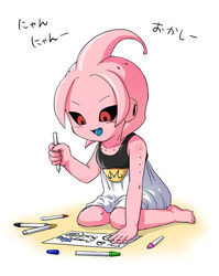  dragon_ball dragon_ball_online dragon_ball_z female lamp_(epe-tohri) majin majin_(race) marker monster_girl pink_skin red_eyes 