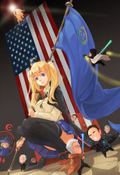  ahoge aircraft airplane american_flag android annotated antennae armor ben_carson bernie_sanders black_hair blonde_hair blue_skirt blunt_bangs bow bowtie brown_hair cape chibi colorized commentary_request cosplay donald_trump energy_sword fate/stay_night fate_(series) flying formal gilgamesh_(fate) gilgamesh_(fate)_(cosplay) glasses hair_ribbon harry_reid hat highres hillary_clinton jeb_bush jedi john_kasich lightsaber looking_at_viewer magic_circle marco_rubio necktie nevada_(pacific) pacific_(kancolle) parody photoshop_(medium) plate_armor pleated_skirt real_life revision ribbon robe sima_naoteng sith skirt staff star_wars suit sword tassel ted_cruz thighhighs twintails weapon white_hair witch_hat zettai_ryouiki 