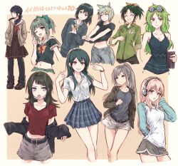  6+girls :o ;d ^_^ animal_ears annotated arm_behind_back bang_dream! bang_dream!_it's_mygo!!!!! bare_legs belt black_belt black_jacket black_pants black_shorts blue_cardigan blue_eyes blue_hair blue_shirt blue_sleeves border bow bowtie bracelet breasts brown_cardigan brown_dress brown_eyes brown_jacket brown_shoes cardigan cleavage closed_eyes clothes_lift collarbone collared_shirt commentary d4dj dress dress_shirt ear_covers eyewear_on_head flower glasses green_eyes green_hair green_ribbons green_shirt green_skirt green_tank_top grey_eyes grey_hair grey_pants grey_sailor_collar grey_shirt grey_skirt grin hair_between_eyes hair_flower hair_ornament hair_ribbon hands_in_pockets hasu_no_sora_school_uniform headphones highres holding horse_ears horse_girl horse_tail idolmaster idolmaster_cinderella_girls idolmaster_cinderella_girls_starlight_stage jacket jewelry kantai_collection large_breasts lifting_own_clothes light_smile link!_like!_love_live! loafers long_hair long_sleeves looking_to_the_side love_live! love_live!_nijigasaki_high_school_idol_club low_twintails mask medium_breasts midorikawa_nao midriff mifune_shioriko miniskirt monet_(one_piece) multiple_drawing_challenge multiple_girls murano_sayaka navel neck_ribbon neckerchief niijima_ibuki nijigasaki_school_uniform nitroplus ohishi_izumi one_eye_closed one_piece opaque_glasses open_cardigan open_clothes open_mouth orange_bow orange_bowtie orange_eyes pants pants_under_dress parted_bangs parted_lips pink_eyes pink_hair plaid_clothes plaid_skirt pleated_dress pleated_skirt pointing pointing_at_self ponytail precure raglan_sleeves red_eyes red_neckerchief red_shirt revision ribbon sailor_collar sailor_dress sailor_shirt sanpaku school_uniform seiun_sky_(umamusume) shirt shirt_lift shoes short_hair shorts sidelocks single_ear_cover skirt sleeves_past_wrists smile smile_precure summer_uniform super_sonico t-shirt tail tank_top three-quarter_sleeves track_pants translation_request twintails umamusume unworn_jacket unworn_mask virtual_youtuber white_border white_sailor_collar white_shirt white_skirt winter_uniform yahata_umiri yellow_flower yellow_ribbon yukitake_(bullfalk) yuubari_(kancolle) 
