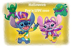  2020 4_fingers 4_toes alien angel_(lilo_and_stitch) antennae_(anatomy) blue_body blue_claws blue_fur blue_mouth blue_nose blue_pawpads blue_tongue bottomless bow_(feature) bow_in_front bow_tie canon_couple cape claws clothed clothing costume disney disney_parks experiment_(lilo_and_stitch) feet female fingers fur ghost green_body green_eyes group halloween hi_res holidays lilo_and_stitch male mayoooon_626 open_mouth open_smile outline pawpads phantasmo pink_body pink_fur pink_pawpads purple_nose semi-anthro smile spirit spooky_(lilo_and_stitch) standing stitch_(lilo_and_stitch) teeth text toes tokyo_disneyland tongue 