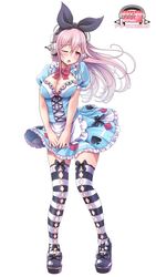  cleavage headphones mag_kan skirt_lift sonico super_sonico thighhighs v-mag 