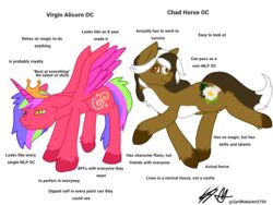  2022 absurd_res alicorn ambiguous_gender blue_eyes blue_hair brown_body brown_eyes brown_fur brown_hair chad_(meme) crown cutie_mark daisy_(zer0rebel4) digital_drawing_(artwork) digital_media_(artwork) duo earth_pony english_text equid equine fan_character female feral flower friendship_is_magic frown fur green_hair hair hasbro headgear heterochromia hi_res hooves horn horse mammal markings meme my_little_pony mythological_creature mythological_equine mythology pink_body pink_fur pink_hair pink_markings plant pony raised_tail red_body red_fur spread_wings standing tail text trans_(lore) trans_woman_(lore) unicorn virgin_vs._chad white_body white_fur white_hair white_markings wings yellow_eyes zer0rebel4 