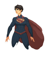  bad_link blue_eyes brown_hair cape commentary cromwaits dc_comics english_commentary female genderswap_(mtf) justice_league muscular muscular_female rule_63 short_hair superhero_costume superman superman_(series) superwoman symbol 