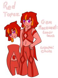  alien clothing gem gemsona hi_res humanoid jolliapplegirl male mammal red_topaz smile 