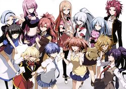  akuma_no_riddle azuma_tokaku banba_mahiru glasses hanabusa_sumireko hashiri_nio ichinose_haru inukai_isuke kaminaga_kouko kenmochi_shiena kirigaya_hitsugi namatame_chitaru sagae_haruki scan seifuku shuto_suzu tagme tagme_(artist) takechi_otoya thighhighs 