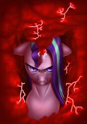  2017 angry death_stare equid equine female feral friendship_is_magic hair hasbro hi_res horn jeki looking_at_viewer magic mammal multicolored_hair my_little_pony mythological_creature mythological_equine mythology solo starlight_glimmer_(mlp) unicorn 