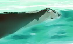  absurd_res digital_media_(artwork) feral fur hi_res mammal mumblemaw mustelid otter painting solo swimming underwater water 