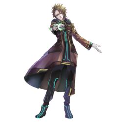  1boy boots brown_eyes brown_hair full_body gloves gun hakuseki male_focus official_art open_mouth pavine_(star_ocean) solo star_ocean star_ocean_anamnesis star_ocean_integrity_and_faithlessness transparent_background weapon 