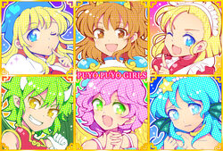  6+girls :d ;d arle_nadja blonde_hair blue_eyes blue_hair brown_eyes brown_hair china_dress chinese_clothes choker commentary_request copyright_name draco_centauros dress frown green_eyes green_hair grin harpy_(puyopuyo) hat heart heart-shaped_pupils hitopm horns index_finger_raised kikimora_(puyopuyo) long_hair madou_monogatari maid maid_headdress multiple_girls one_eye_closed open_mouth own_hands_clasped own_hands_together pink_hair pointy_ears puyopuyo serilly_(puyopuyo) short_hair smile star_(symbol) symbol-shaped_pupils wings witch_(puyopuyo) yellow_eyes 