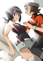  black_hair brown_hair higana_(pokemon) pokemon pokemon_oras red_eyes yuuki_(pokemon) yuuki_(pokemon)_(remake) 