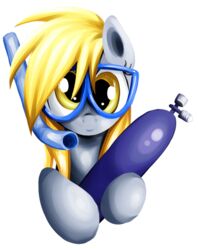  alpha_channel amber_eyes blonde_hair derpy_hooves equid equine eyewear female feral friendship_is_magic fur goggles grey_body grey_fur hair hasbro high-roller2108 horse long_hair mammal my_little_pony pony simple_background smile solo transparent_background yellow_eyes 