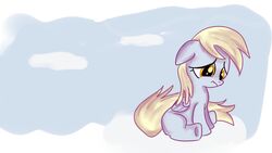  16:9 2016 derpy_hooves equid equine feathered_wings feathers female feral friendship_is_magic grey_body grey_feathers hair hasbro mammal my_little_pony mythological_creature mythological_equine mythology pegasus sad solo whitediamonds widescreen wings 