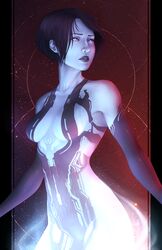  breasts charlottechambers cortana digital_media_(artwork) featureless_breasts female hair halo_(series) hi_res humanoid machine microsoft not_furry nude solo xbox_game_studios 