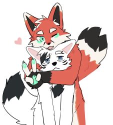  :< anthro biped black_body black_fur blue_eyes canid canine cheek_tuft digital_drawing_(artwork) digital_media_(artwork) dr.kiyo duo facial_tuft flat_colors fox front_view fur fur_tuft gesture green_eyes green_pawpads hand_gesture head_tuft heart_reaction hi_res hug hugging_another hugging_from_behind kiyo_(dr.kiyo) looking_at_viewer male male_anthro mammal multicolored_body multicolored_fur nude nude_anthro nude_male one_eye_closed open_mouth open_smile pawpads red_body red_fur simple_background slim slim_anthro slim_male smile standing tuft two_tone_body two_tone_fur v_sign white_background white_body white_fur wink 
