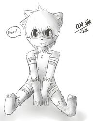  2012 5_toes anthro english_text fan_character feet foot_focus league_of_legends male mammal monochrome nude ooo_(oooeygoooey) oooeygoooey riot_games simple_background soles solo tag_(disambiguation) tencent text toes tongue tongue_out white_background yordle young young_anthro 