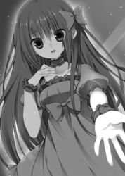  female monochrome restia_ashdoll ribbon seirei_tsukai_no_blade_dance 