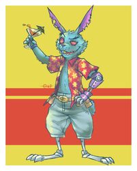  anthro blackjack_o&#039;hare border guardians_of_the_galaxy hare hi_res juice_(disambiguation) lagomorph leporid machine mammal marvel rabbit robot simple_background solo unknown_artist white_border 