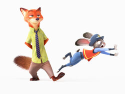  4:3 anthro better_version_at_source black_nose buckteeth canid canine clothed clothing countershading disney duo female flat_chested fox fuck_the_police fur grey_body grey_fur half-closed_eyes judy_hopps lagomorph leporid male mammal narrowed_eyes nick_wilde official_art pink_nose police police_uniform rabbit red_body red_fox red_fur simple_background teeth tripping true_fox uniform unknown_artist white_background zootopia 