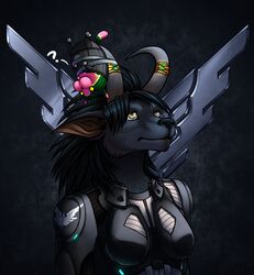  2017 anthro armor black_body black_fur black_hair black_nose blizzard_entertainment bodily_fluids bound breasts canid cheek_tuft conditional_dnp crying digital_media_(artwork) disney dream_eater duo elemental_creature elite:dangerous eyelashes facial_tuft fan_character female flora_fauna food food_creature fruit fur green_eyes hair hi_res horn humor kingdom_hearts living_fruit living_watermelon looking_up mammal melon meloncat melonyan meme meow_wow paralee_(character) plant question_mark ratte spirit_dream_eater square_enix tears tuft warcraft watermelon were werecanid worgen 