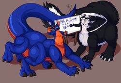  2018 2_heads bobskunk conjoined dragon dragon_taur duo futonmania hi_res long_body mammal mammal_taur mephitid mephitid_taur multi_head multi_leg multi_limb multifur mythological_creature mythological_scalie mythology scalie skunk skunk_taur tail taur unavailable_at_source 