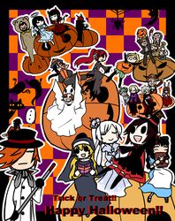  6+boys 6+girls adam_taurus animal_costume bad_id bad_pixiv_id bartholomew_oobleck bear_costume blake_belladonna cardin_winchester cinder_fall dove_bronzewing english_text everyone ghost_costume glynda_goodwitch halloween halloween_costume happy_halloween hat hei_junior_xiong highres jack-o&#039;-lantern jaune_arc kairui lie_ren melanie_malachite miltiades_malachite multiple_boys multiple_girls nora_valkyrie pantyhose peter_port professor_ozpin pumpkin pyrrha_nikos roman_torchwick ruby_rose russel_thrush rwby sky_lark trick_or_treat vampire_costume velvet_scarlatina weiss_schnee witch_hat yang_xiao_long 