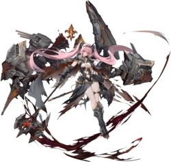  armored_boots artist_request axe azur_lane black_cape black_dress black_footwear blood blood_on_face boots breasts cannon cape clothing_cutout dress dual_wielding female floating_hair full_body fur_trim gauntlets hammer head_tilt highres holding holding_axe holding_hammer holding_weapon la_galissonniere_(azur_lane) la_galissonniere_(meta)_(azur_lane) linea_alba long_hair looking_at_viewer medium_breasts midriff mkiiiiii navel no_bra official_art parted_lips pink_hair red_eyes rigging solo stomach_cutout thigh_gap thigh_strap thighs torn_clothes transparent_background turret twintails very_long_hair weapon 