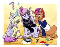  2017 alpha_channel clothing equid equine eyewear female feral friendship_is_magic group hasbro horn horse inky_rose_(mlp) inuhoshi-to-darkpen lily_lace_(mlp) mammal my_little_pony mythological_creature mythological_equine mythology pegasus pony sewing starstreak_(mlp) sunglasses unicorn wings 