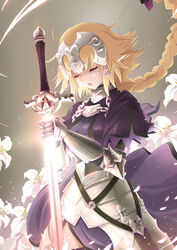  armor fate/apocrypha fate/grand_order fate/stay_night jeanne_d&#039;arc jeanne_d&#039;arc_(fate/apocrypha) penguin-king ruler_(fate/apocrypha) sword 