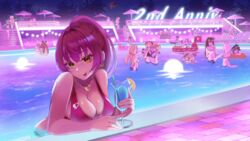  6+girls :p absurdres afloat akai_haato akai_haato_(hololive_summer_2019) aki_rosenthal amane_kanata anniversary beach_chair beach_umbrella bikini breasts cellphone cleavage cocktail_glass commentary_request cup dragon drink drinking_glass drinking_straw flying food fruit heterochromia highres himemori_luna holding holding_cup hololive hoshimachi_suisei houshou_marine houshou_marine_(summer) inflatable_raft innertube inugami_korone kinoshita_niko kiryu_coco large_breasts laughing leaning lemon lemon_slice lights long_hair looking_at_viewer mano_aloe minato_aqua momosuzu_nene multiple_girls murasaki_shion nakiri_ayame natsuiro_matsuri nekomata_okayu night night_sky official_alternate_costume official_alternate_hairstyle omaru_polka oozora_subaru partially_submerged phone pointing pointing_up ponytail pool poolside red_eyes red_hair roboco-san sakura_miko shirakami_fubuki shiranui_flare shirogane_noel shishiro_botan sky smartphone smile soaking_feet solo_focus splashing swim_ring swimming swimsuit taking_picture tokino_sora tokino_sora_(hololive_summer_2019) tokoyami_towa tongue tongue_out tsunomaki_watame umbrella uruha_rushia usada_pekora virtual_youtuber wading water yellow_eyes yozora_mel yukihana_lamy yuzuki_choco yuzuki_choco_(hololive_summer_2019) 