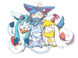  3_fingers 3_toes alpha_channel ashley_(shaymin) bell bell_collar blue_body blue_eyes blue_fur blush blush_lines bow_ribbon cel_(glaceon) clothing collar collar_ring eeveelution eyewear eyewear_on_head feet female feral fingers flower fur generation_1_pokemon generation_4_pokemon generation_6_pokemon glaceon goggles goggles_on_head green_eyes group half-closed_eyes hoodie kalee_(mew) legendary_pokemon limereptile long_ears male mew_(pokemon) narrowed_eyes neck_tuft nintendo open_mouth pawpads paws plant pokemon pokemon_(species) sai_(sylveon) shaymin shiny_pokemon sky_forme_shaymin smile sylveon toes tongue topwear tuft white_body white_fur yellow_body yellow_eyes yellow_fur 