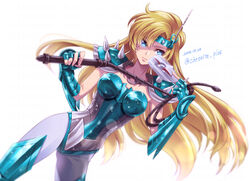  2020 armor armored_boots armored_leotard blonde_hair blue_eyes blue_footwear boobplate boots chameleon_june collarbone contrapposto cowboy_shot crosstear dated female floating_hair gauntlets hair_between_eyes headband holding holding_mask holding_whip lens_flare leotard long_hair looking_at_viewer mask pants pauldrons saint_seiya shoulder_armor shoulder_spikes simple_background solo spikes standing strapless strapless_leotard thigh_boots thighhighs twitter_username unworn_mask very_long_hair whip white_background white_pants 