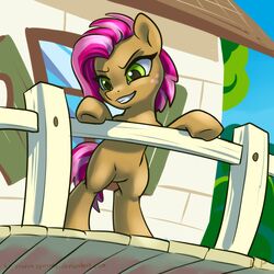  1:1 2015 babs_seed_(mlp) earth_pony equid equine female feral friendship_is_magic hasbro hi_res horse karol_pawlinski mammal my_little_pony pony smile solo 