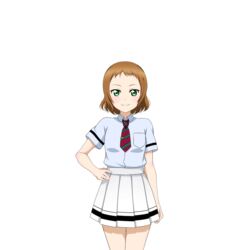  a-rise artist_request breasts brown_hair female green_eyes hand_on_own_hip kira_tsubasa looking_at_viewer love_live! love_live!_school_idol_festival love_live!_school_idol_project necktie official_art pleated_skirt school_uniform short_hair short_sleeves skirt small_breasts smile solo striped striped_necktie transparent_background uniform utx_school_uniform 