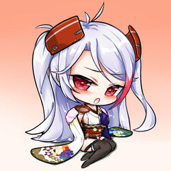  alcohol azur_lane black_thighhighs blue_kimono blush breasts brown_background brown_thighhighs chibi cleavage collarbone commentary_request cup female fur_collar gradient_background grey_hair head_tilt headgear highres holding holding_cup japanese_clothes kimono large_breasts limitlimlim long_hair long_sleeves looking_at_viewer mole mole_on_breast multicolored_clothes multicolored_hair multicolored_kimono no_shoes official_alternate_costume open_mouth prinz_eugen_(azur_lane) prinz_eugen_(profusion_of_flowers)_(azur_lane) red_eyes red_hair sakazuki sake sideboob sitting solo streaked_hair thighhighs very_long_hair white_background white_kimono wide_sleeves yokozuwari 