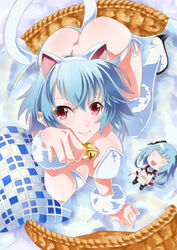  animal_ears bell blue_hair boots breasts cat_ears cat_tail cleavage commentary_request doll fake_animal_ears female hairband infinite_stratos looking_at_viewer paw_pose photoshop_(medium) red_eyes sarashiki_kanzashi sarashiki_tatenashi school_uniform short_hair smile tail thigh_boots thighhighs tsu_chi_miyuki 