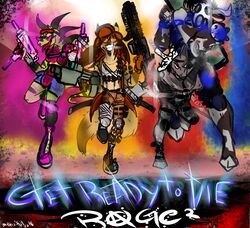  2018 80&#039;s_theme anthro armor bandits belt biker blood bodily_fluids bodypaint boots clothing digital_drawing_(artwork) digital_media_(artwork) explosives eyewear face_paint facial_markings female footwear futuristic giovanni_vera_(gio) glasses gloves goggles grenade gun hair handwear head_markings hi_res jacket madnessandgiovanni0595 male markings mask microsoft muscular ninja rage_(game) ranged_weapon retro rocket_launcher submachine_gun topwear uzi war warrior weapon 