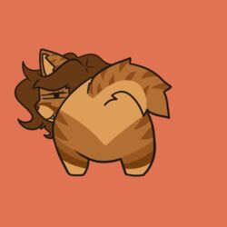  1:1 among_us among_us_twerk animated anthro ass brown_body brown_fur brown_hair catboyz chibi domestic_cat felid feline felis female fur hair humor innersloth looking_back mammal meme mika_(catboyz) shaking_butt short_playtime siberian_cat simple_background solo tail 