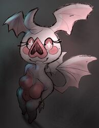  :3 anthro bat big_nose blush blush_stickers breasts butt_wings conditional_dnp cross_pupils eyelashes fangs featureless_breasts female fur guide_lines head_tuft head_wings heart_nose heart_symbol heartthrob_cafe hi_res high-angle_view irootie leaf-nosed_bat long_eyelashes looking_at_viewer looking_up mammal microbat multicolored_body multicolored_fur navel pink_body pink_eyes pink_fur pink_nose pupils smile solo symbol-shaped_pupils teeth tuft unusual_pupils venus_(irootie) white_body white_fur white_pupils wings yangochiropteran 