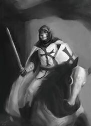  2020 anthro armor bridle clothed clothing coat digital_media_(artwork) dimonis duo equid equine felid feline feral fur greyscale guardian hair hi_res horse lion male mammal melee_weapon monochrome mount pantherine reins riding saddle shield signature simple_background smile sword templar topwear warrior watermark weapon 