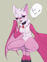  anthro anthro_on_anthro bat bat_wings blush blush_lines cute_fangs digital_media_(artwork) female female_(lore) hi_res ki_kidrew mammal membrane_(anatomy) membranous_wings mob_entertainment nightmare_critters pink_hips pink_legs pink_wings poppy_playtime rabie_baby_(poppy_playtime) sex solo sqaut white_body white_skin wings 