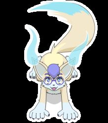  ambiguous_gender animated blep canid canine eyewear fox friskykitsune glasses hip_wiggle lloxie_(character) low_res mammal nonbinary_(lore) phasefox playful pounce_pose semi-anthro solo tail tail_motion tailwag tongue tongue_out 