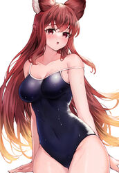  :o anthuria bad_id bad_pixiv_id blonde_hair blue_one-piece_swimsuit breasts erune female gradient_hair granblue_fantasy highres koretsuki_azuma large_breasts long_hair looking_at_viewer md5_mismatch multicolored_hair off_shoulder one-piece_swimsuit red_eyes red_hair resolution_mismatch simple_background solo source_larger swimsuit wet wet_clothes wet_swimsuit white_background 