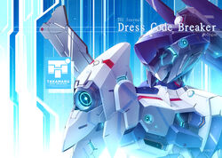  2019 assault_visor blue_eyes comiket comiket_96 cover cover_page dated doujin_cover looking_to_the_side mecha mecha_musume no_humans original robot takamaru_(taka1220) thrusters 