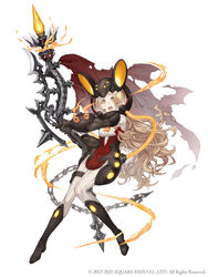  :d animal_ears animal_ears_helmet blonde_hair bodysuit bow breasts chains female flag full_body hairbow helmet highres ji_no lock long_hair looking_at_viewer official_art open_mouth orange_eyes padlock rabbit_ears rabbit_tail red_riding_hood_(sinoalice) sinoalice skin_tight small_breasts smile solo space_helmet spacesuit square_enix tail teeth torn_flag tube upper_teeth_only very_long_hair white_background 