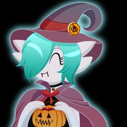  1:1 3_fingers ^_^ bell_choker black_background blood bodily_fluids candy_bucket cape closed_eyes clothed clothing divifilly fangs feet female fingers gardevoir generation_3_pokemon hair halloween hat headgear headwear hi_res holding_pumpkin holidays humanoid icon jack-o&#039;-lantern julienne_(reapcreates831) nintendo not_furry pokemon pokemon_(species) short_hair simple_background smile soles solo teeth turquoise_hair witch_costume witch_hat 