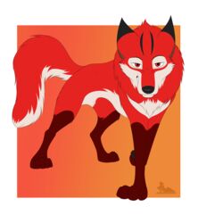  angry black_nose canid canine digitigrade female feral fox gangstaguru hi_res looking_at_viewer mammal mean pose red_eyes roscoe_(sevren2112) simple_background solo 