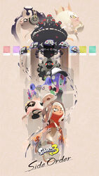  absurdres agent_8_(splatoon) asynchronous_rondo cipher_(splatoon) color_chip_(splatoon) crown dark-skinned_female dark_skin dedf1sh hat headphones highres inkling inoue_seita jelleton logo looking_up marching_andante marina_(splatoon) mole mole_under_mouth octoling octoling_girl octoling_player_character official_art parallel_canon pearl_(splatoon) pearl_drone_(splatoon) pinging_marciale sanitized_(splatoon) splat_dualies_(splatoon) splatoon_(series) splatoon_3 splatoon_3:_side_order swarming_languendo tentacle_hair 