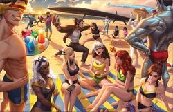  beach bikini cyclops_(x-men) emma_frost gambit jean_grey jubilee kitty_pryde magik_(illyana_rasputin) marvel marvel_comics mystique psylocke rogue_(x-men) storm_(x-men) summer wolverine_(x-men) x-23 x-men x23 